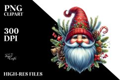 Christmas Gnome Watercolor PNG Product Image 1