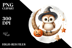 Cute Baby Owl on Star, Transparent PNG Product Image 2