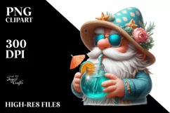 Gnome with Beach Gear Digital Painting Clipart Product Image 1