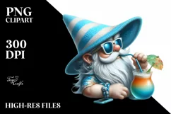 Gnome with Beach Gear Digital Painting Clipart Product Image 3