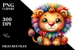 Vibrant Plush Lion with Visible Sews Product Image 2