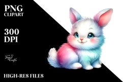 Colorful Baby Rabbit | Sublimation | Clipart Product Image 3
