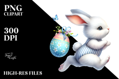 Funny Bunny with Easter Egg, PNG Product Image 2