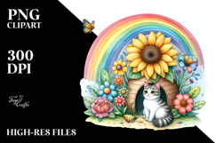 Colorful Rainbow Butterfly Spotted Flower Product Image 2