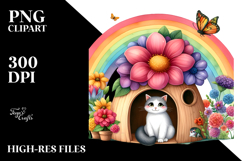 Colorful Rainbow Butterfly Spotted Flower Product Image 2