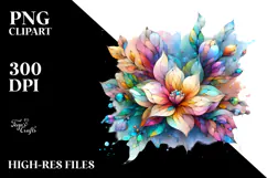 Vibrant Gardenia -like Watercolor PNG Product Image 2