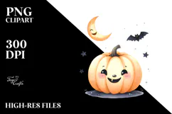 Simple Funny Halloween Clipart PNG Product Image 2