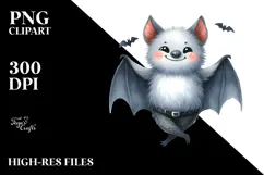 Funny Digital Painting with Bat, Artistic PNG Product Image 2