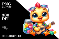 Playful Baby Chicken in Watercolor Product Image 2