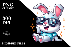 Silly Rabbit with Sunglasses PNG Product Image 2