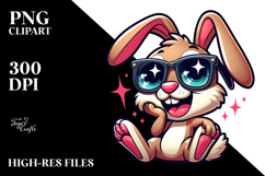 Silly Rabbit with Sunglasses PNG Product Image 2