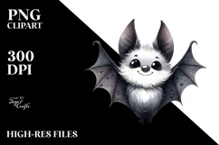 Funny Bat Watercolor Image, Transparent PNG Product Image 2