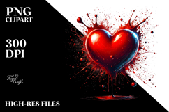 Red Glossy Heart, Transparent PNG Product Image 2