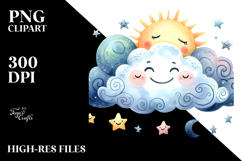 Simple Smiling Cloud PNG Product Image 2