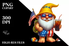 Gnome Beach Wear Digital Painting | Sublimation | Clipart Product Image 1