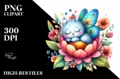Colorful Cute Baby Butterfly | Clipart Product Image 1