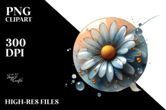 Abstract Glossy Daisy, Transparent PNG Product Image 2