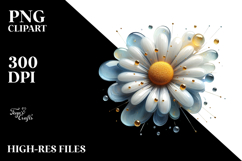 Abstract Glossy Daisy, Transparent PNG Product Image 2