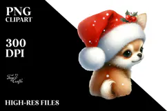 Bird with Santa Hat, High-Res PNG Product Image 2