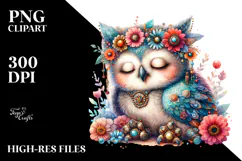 Whimsical Baby Owl PNG Product Image 2