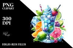 Frozen Cocktail Watercolor PNG Product Image 2