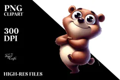 Goofy Cartoon Bear PNG Product Image 2