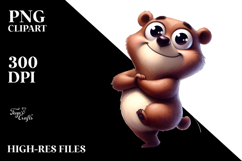 Goofy Cartoon Bear PNG Product Image 2