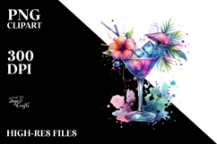 Watercolor Cocktail Creative PNG Product Image 2