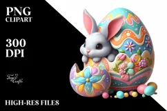 Watercolor Colorful Easter Clipart |T-shirt, Mug, Tumbler Product Image 3
