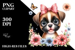 Watercolor Cute Baby Boxer | Clipart Product Image 3