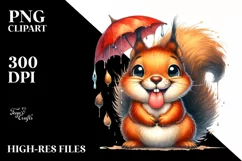 Funny Squirrel Portrait with Tongue Out | Sublimation Product Image 3