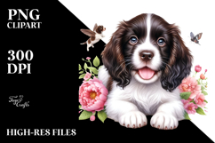Playful English Spaniel Puppy, High-Quality PNG Product Image 2