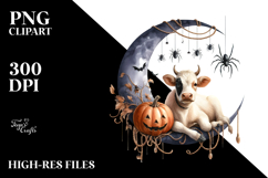 Cow Dressed for Halloween, Transparent PNG Product Image 2