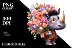 Rhino Large Flower Bouquet Sublimation Product Image 3