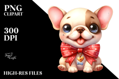 Cute Happy French Bulldog PNG Product Image 2
