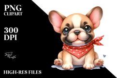 Cute Happy French Bulldog PNG Product Image 2