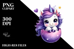 cute watercolor baby unicorn Product Image 3