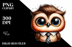 Funny Baby Owl Portrait with Large Goofy Smile Product Image 3