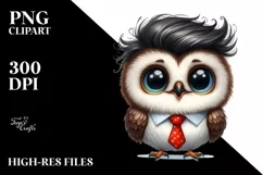 Funny Baby Owl Portrait with Large Goofy Smile Product Image 3