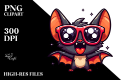 Adorable Bat with Sunglasses, Vector PNG Product Image 2