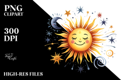 Simple Smiling Sun PNG Product Image 2
