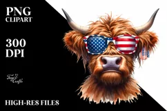Highland Cow with Goofy Smile | Sublimation | Clipart Product Image 3