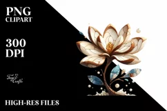 Abstract Wooden Stained Magnolia Clipart Product Image 1