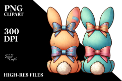 colorful Vintage Bunny, PNG Product Image 2