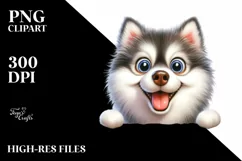 Enthusiastic Watercolor Siberian Husky | Sublimation | Product Image 1