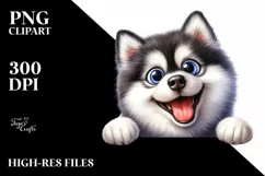 Enthusiastic Watercolor Siberian Husky | Sublimation | Product Image 3