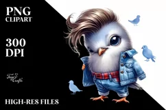 Cute Baby Dove with es Playing PNG Product Image 3