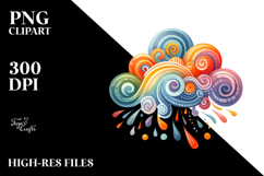 Very Simple Colorful Cloud PNG Product Image 2