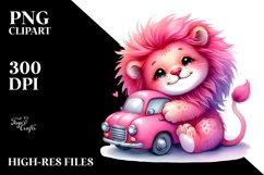 Colorful Cute Baby Lion PNG Product Image 2