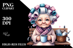 Old Lady Character Bench Hair Curlers Product Image 2